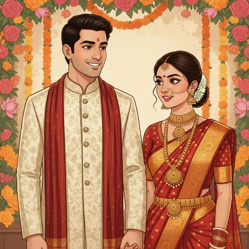 Happy Maratha Couple